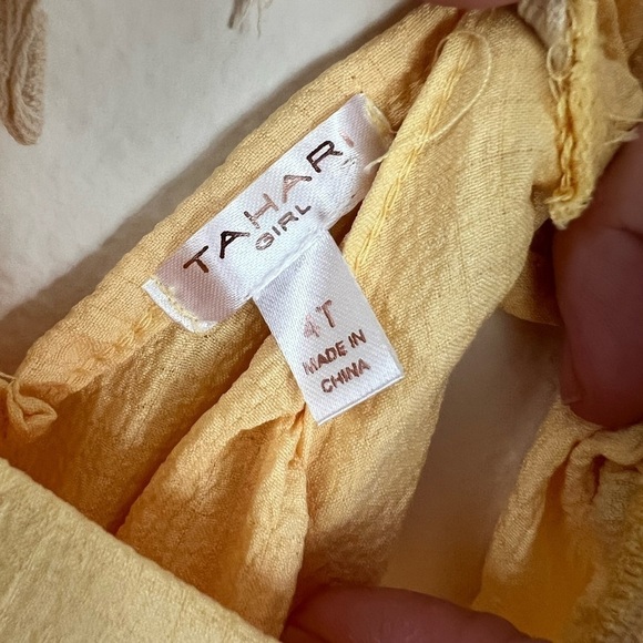 Tahari Girl 4T Yellow Sundress NWT - Picture 3 of 7
